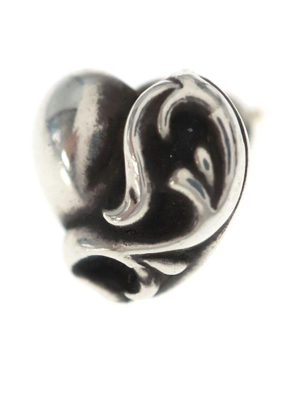 Chrome Hearts Stud Heart Earrings Silver